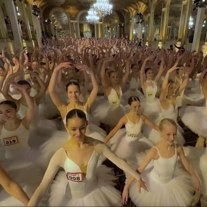 How many ballerinas can dance on tiptoes in one place? A world record 353 at New York's Plaza Hotel